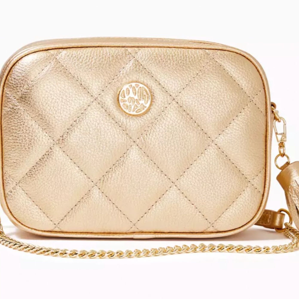 COPY - Lilly Pulitzer Dessa Leather Crossbody Bag Gold